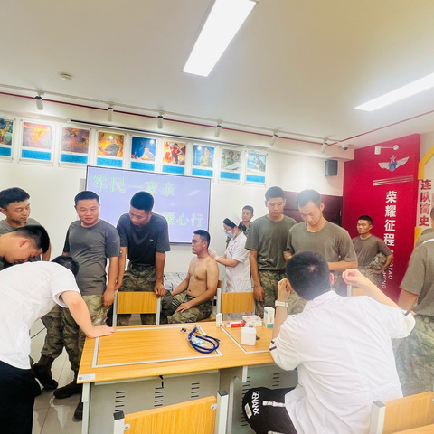 军民一家亲，健康暖心行——“义诊，急救，两热防控”进军营