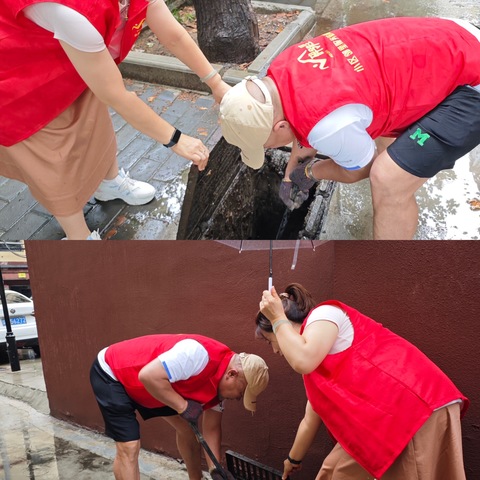 仁厚楼长情意真，雨风无畏护街邻——仁厚小区邻里服务站冒雨排查院落隐患