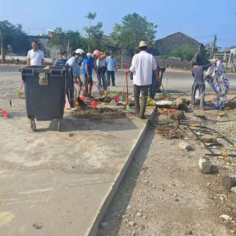 高堂村委会开展人居环境卫生整治