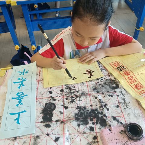 [金洲名师苑]东岗太阳城小学春季毛笔书法班期未展示