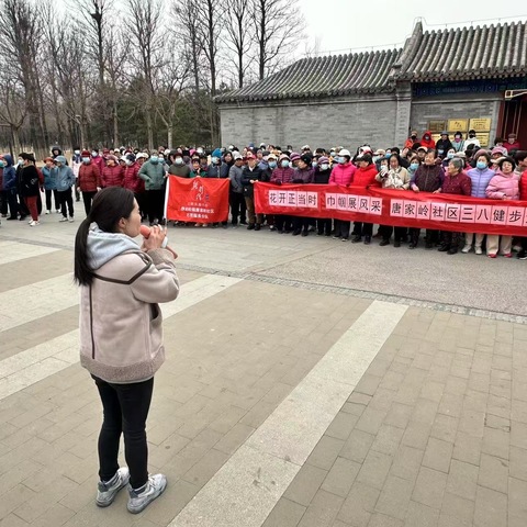 “花开正当时，巾帼展风采”唐家岭社区三八妇女节健步走活动