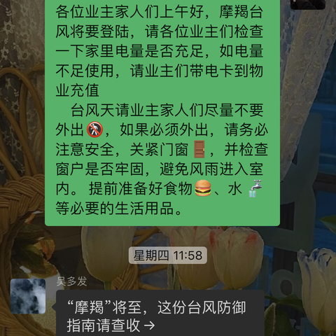 海南君悦物业管理有限公司安全防范，共御台风“摩羯”工作简报