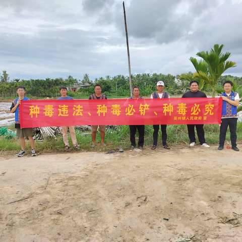 英州镇开展“禁种铲毒”踏查暨禁毒宣传活动(九)
