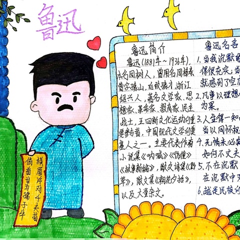 走进文坛巨匠，感悟鲁迅精神——高滩中心小学六二班“走进鲁迅”实践活动作业