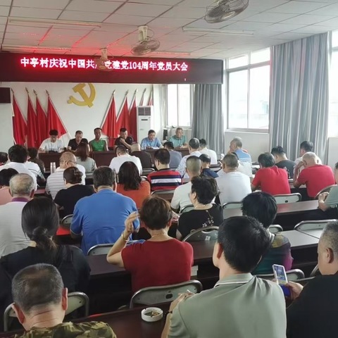 盖山镇中亭村建党104周年活动