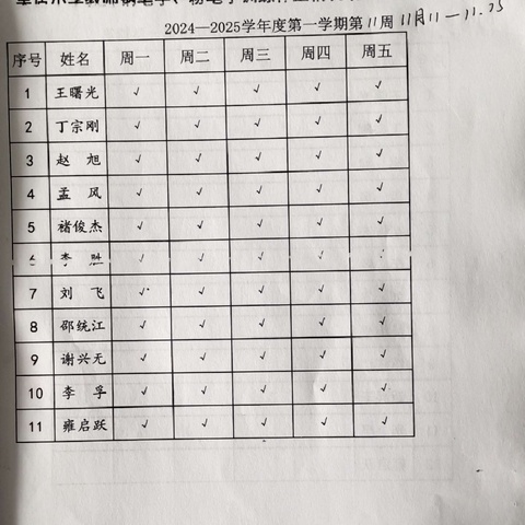 吴店小学教师两字作业展示