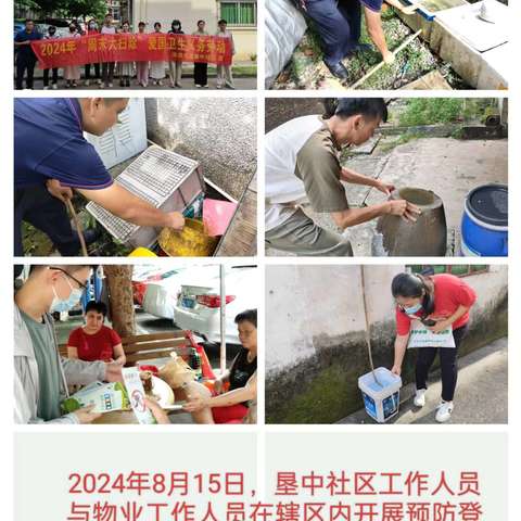 海垦街道8月15日组织开展爱国卫生运动