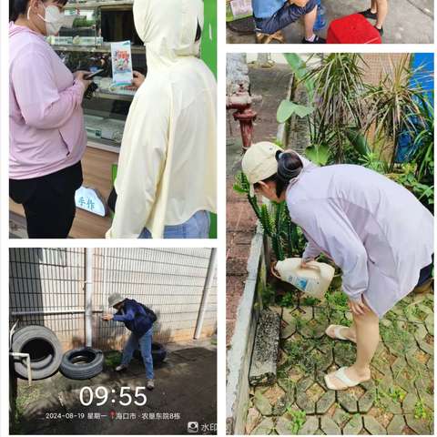 海垦街道8月19日组织开展爱国卫生运动