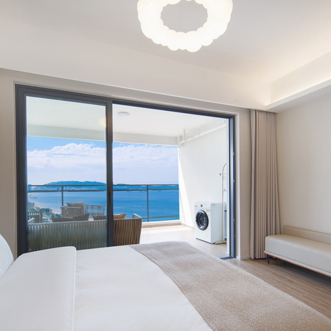 奶油原木丨复式两房丨惠州双月湾卓越御山海｜2房2床(1.8m床)