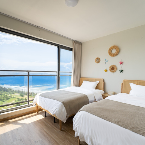 欢聚麻将丨复式两房四床丨惠州双月湾卓越御山海｜2房4床(1.8＋1.5＋两个1.2床)