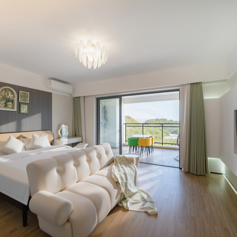 小清新丨1.8米大床房丨惠州双月湾卓越御山海