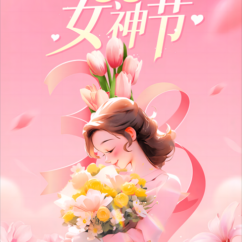 鲜花赠女神，桃李感恩情