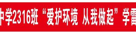 “爱护环境 从我做起” 学雷锋志愿服务活动——岳阳市第十中学2316班