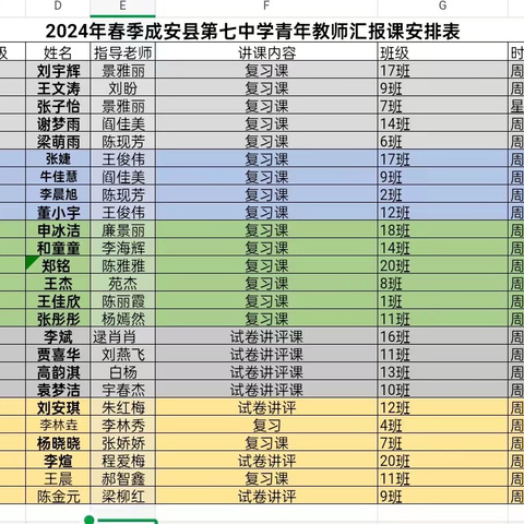 成长路上展风采——成安七中青年教师汇报课（英语场）