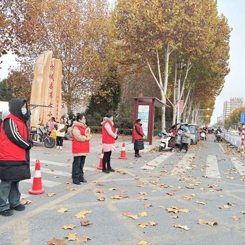 携手护航  为爱“童”行       —方城县第七小学小学家长护学岗活动