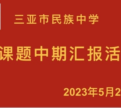 课题引领，砥砺前行——小课题研究中期汇报活动