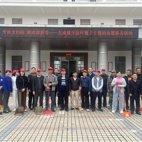 节前大扫除 清洁迎新春——大成镇开展环境卫生整治志愿服务活动