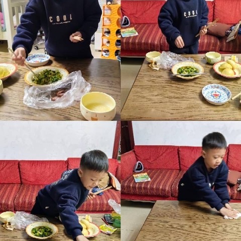 餐前摆碗筷 餐后整理餐桌——示范区福佑路小学一（3）班11月劳动美篇