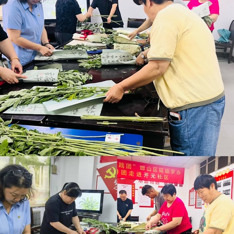 【艾草凝香，花束寄情】—罗城头街道开元社区开展端午节艾草花束制作活动
