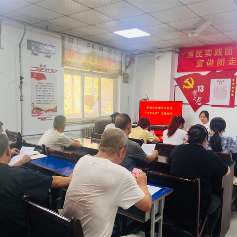 罗城头街道开元社区开展“十三号之声”主题党日活动