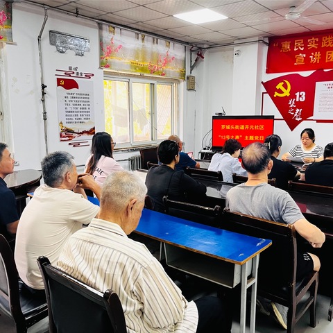 罗城头街道开元社区开展“十三号之声”主题党日活动