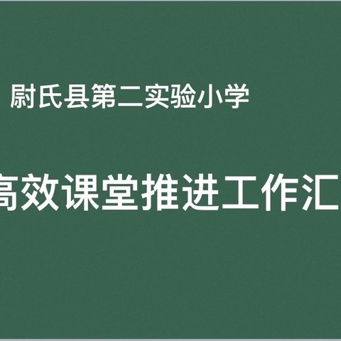 知行合一 携手同行 ——第二实验小学高效课堂展示记录