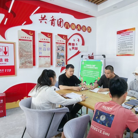 【吉阳区六道大社区团委】六道大社区团委召开6月份基层例会
