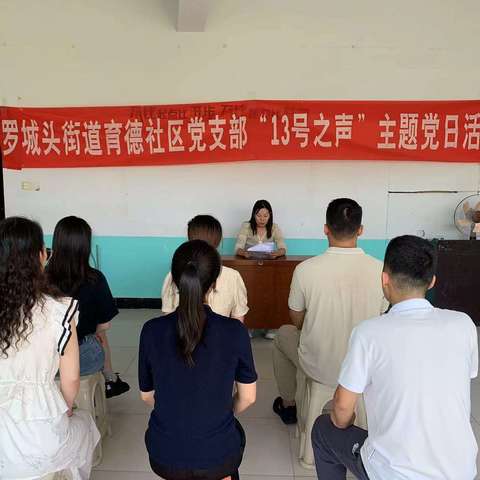 邯山区罗城头街道育德社区党委开展“13号之声”主题党日活动