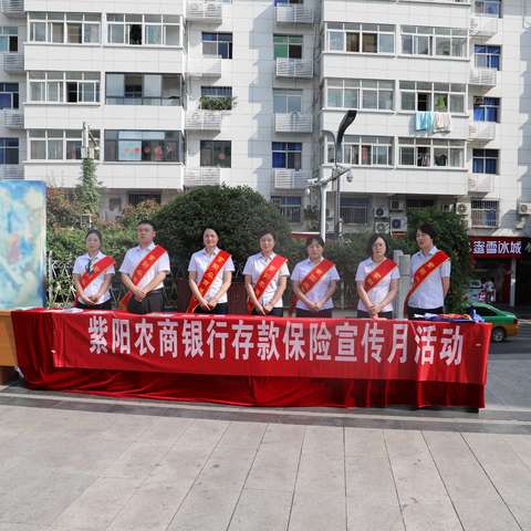 紫阳农商银行开展存款保险月宣传活动