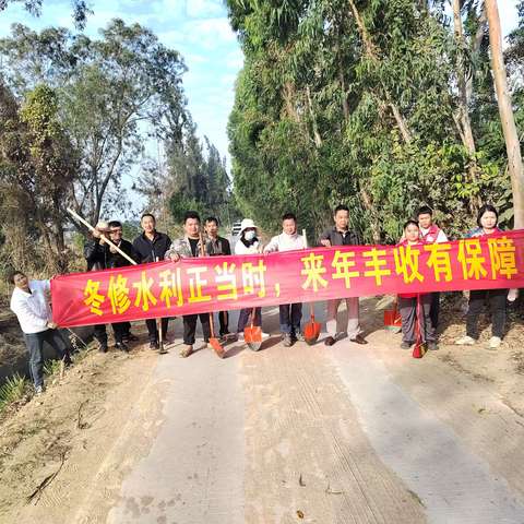 新龙镇新村开展冬修水利清除活动