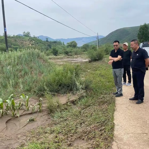 市应急管理局救灾和物资保障科领导到我县开展防灾减灾工作调研