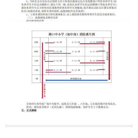 【路口中小学】消防演练 防范未“燃”——消防应急疏散演练