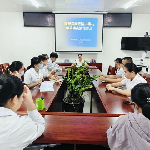 畅好乡卫生院医护人员业务学习糖尿病的住院管理