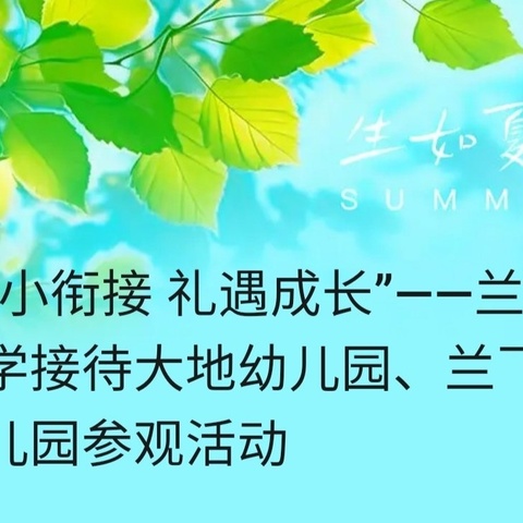 “幼小衔接 礼遇成长”——兰飞小学接待大地幼儿园、兰飞幼儿园参观活动