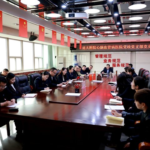 延安大学附属医院党政党支部召开组织生活会