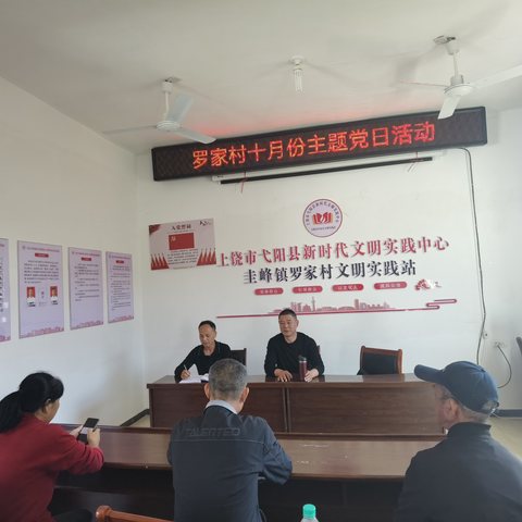“与国同庆忆初心，与党同行共奋进”——罗家村党支部开展十月份主题党日活动