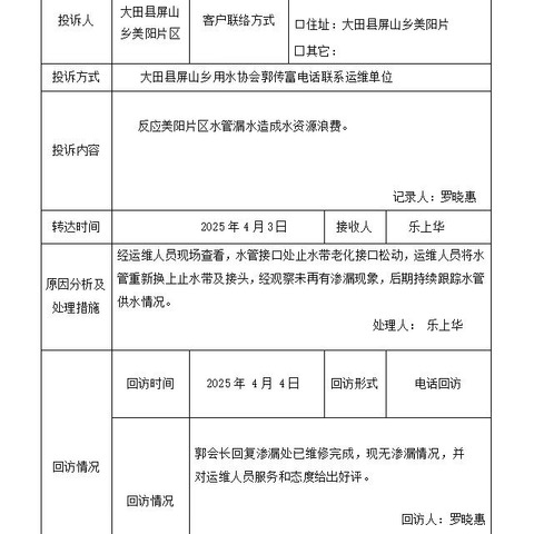 大田：规范“五化”模式，强化农村饮水安全管护