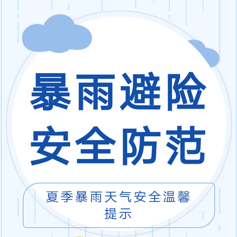 【暴雨避险 安全防范】—曹坪镇中心幼儿园 夏季暴雨天气安全温馨提示