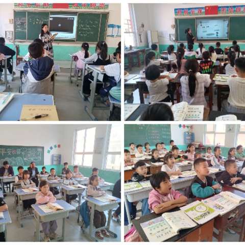 东张孟中心校苏庄小学一一听课话动。