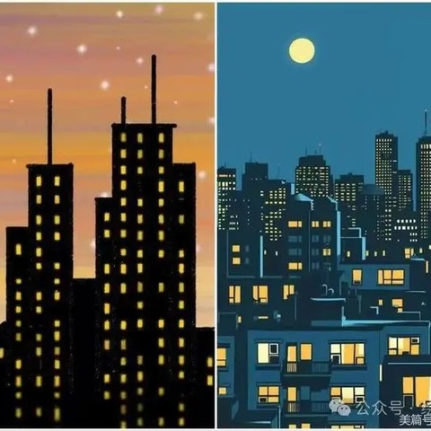 丑小鸭书画中秋节创意课程【中秋圆月夜】