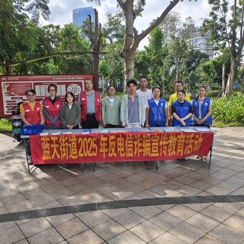 蓝天街道2025年反电信诈骗宣传教育活动
