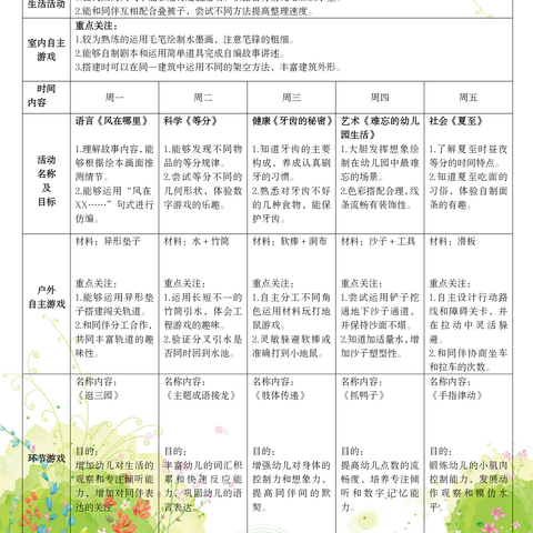 宝贝周记2024.6.17-6.21—— 大三班