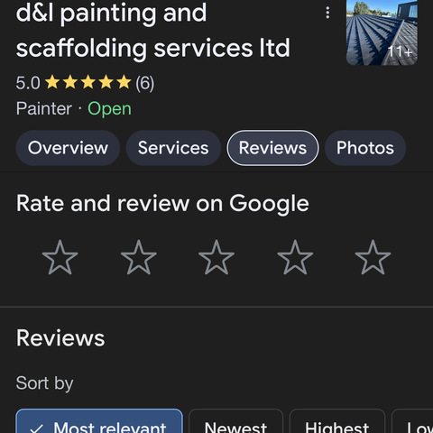 Reviews on google