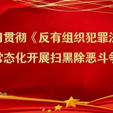 扫黑除恶 平安校园——孙耿街道新世纪幼儿园《反有组织犯罪法》知识宣传