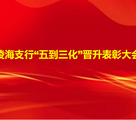 凌海支行组织召开2024年中工作会议暨“五到三化”晋升表彰大会