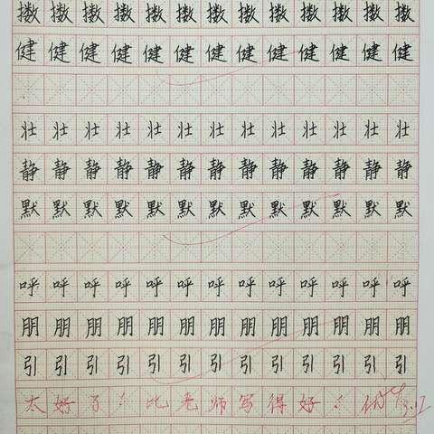 本周练字小达人🌹🌹🌹