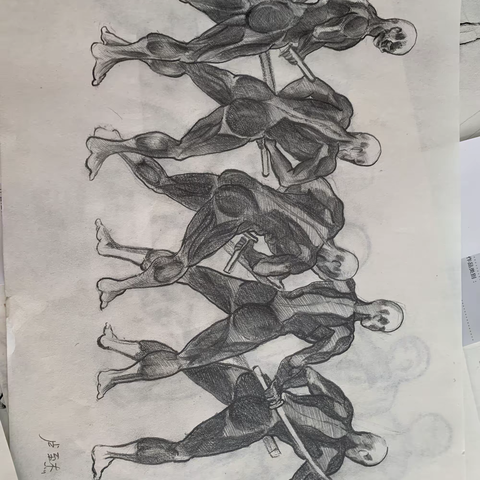 《动态速写》课程优秀作业（游戏2001、游戏2002班）