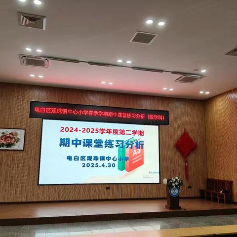 精准把脉促实效，数学教研启新程——电白区观珠镇中心小学数学科春季期中课堂练习分析