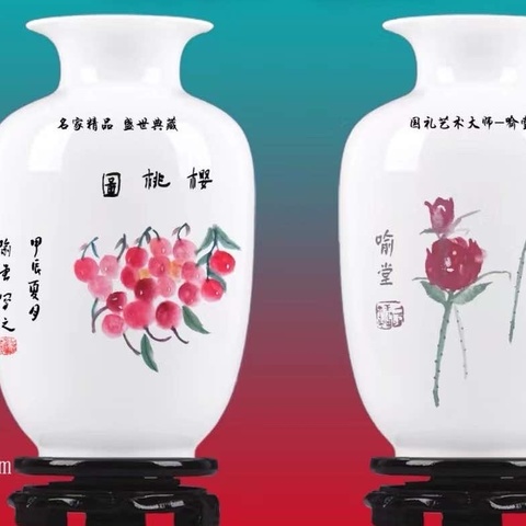 当代书画名家喻堂景德镇陶瓷赏析