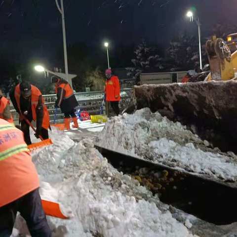 东洲区环境卫生管理中心应对极端天气充分发挥除雪主力军作用